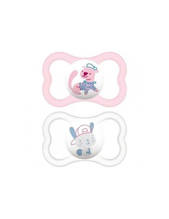 CHUPETE SILICONA MAM AIR 6+ ROSA PACK DOBLE