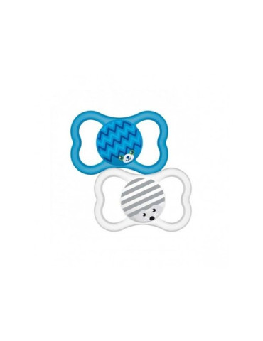 CHUPETE SILICONA MAM AIR 16+ AZUL PACK DOBLE