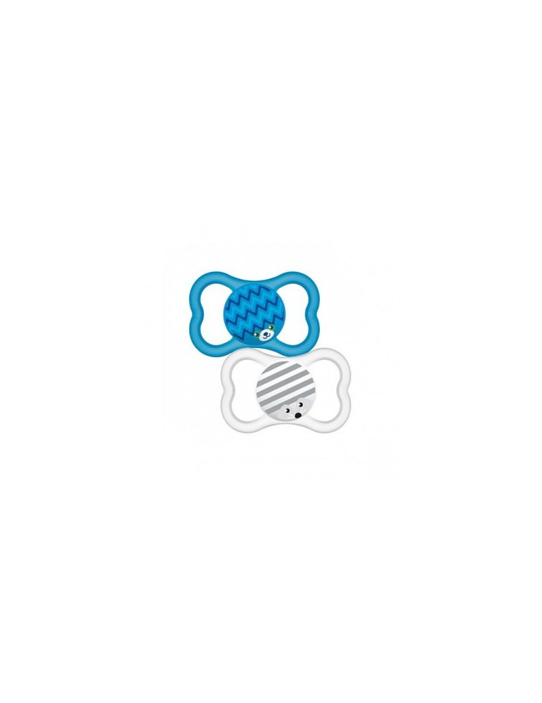 CHUPETE SILICONA MAM AIR 16+ AZUL PACK DOBLE