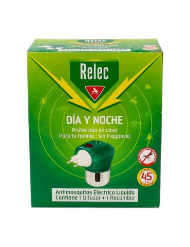 RELEC DIA Y NOCHE ANTIMOSQUITOS ELECTRICO LIQUIDO ON OFF 1 DIFUSOR + RECAMBIO