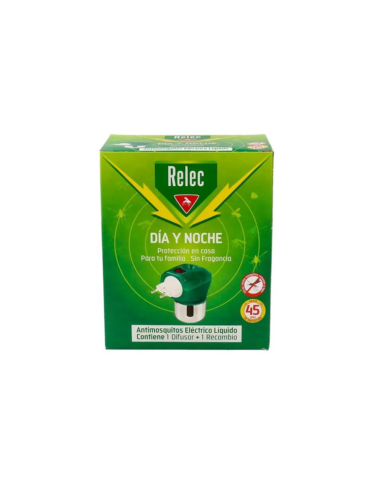 RELEC DIA Y NOCHE ANTIMOSQUITOS ELECTRICO LIQUIDO ON OFF 1 DIFUSOR + RECAMBIO
