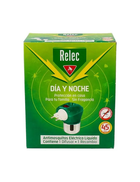 RELEC DIA Y NOCHE ANTIMOSQUITOS ELECTRICO LIQUIDO ON OFF 1 DIFUSOR + RECAMBIO