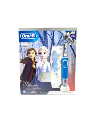 CEPILLO DENTAL ELECTRICO RECARGABLE INFANTIL ORAL-B KIDS FROZEN II CON ESTUCHE DE VIAJE