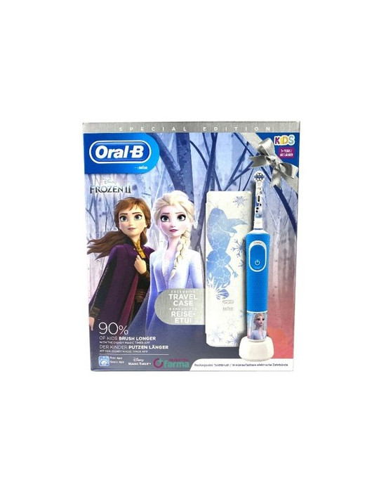 CEPILLO DENTAL ELECTRICO RECARGABLE INFANTIL ORAL-B KIDS FROZEN II CON ESTUCHE DE VIAJE