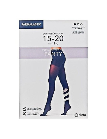 PANTY COMPRESION LIGERA FARMALASTIC 1 UNIDAD TALLA S COLOR NEGRO