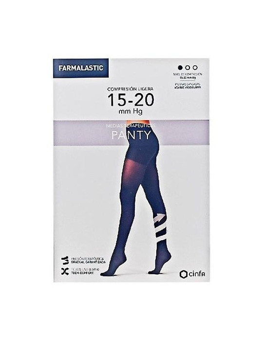 PANTY COMPRESION LIGERA FARMALASTIC 1 UNIDAD TALLA S COLOR NEGRO