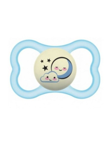 CHUPETE SILICONA SIMETRICA MAM SUPREME 1 UNIDAD AZUL 6+ MESES