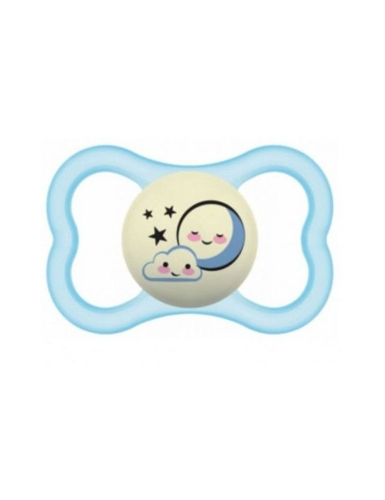 CHUPETE SILICONA SIMETRICA MAM SUPREME 1 UNIDAD AZUL 6+ MESES