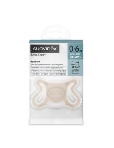 CHUPETE ZERO ZERO SILICONA FISIOLOGICO SUAVINEX SX PRO 0 - 6 MESES 1 UNIDAD