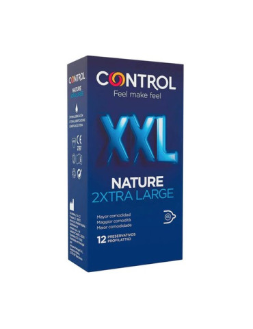 CONTROL NATURE 2XTRA LARGE PRESERVATIVOS 12 UNIDADES
