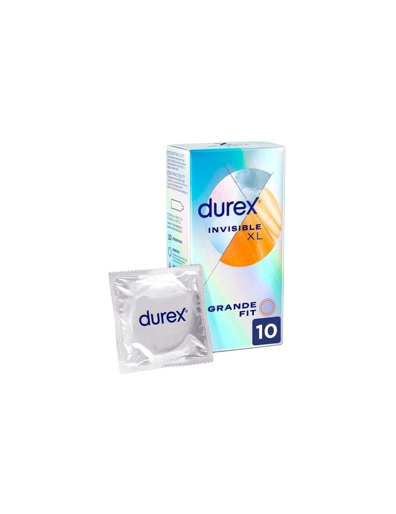 DUREX INVISIBLE XL PRESERVATIVOS 10 UNIDADES
