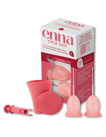 ENNA COPA MENSTRUAL CYCLE EASY CUP 2 UNIDADES TALLA S (CON APLICADOR)