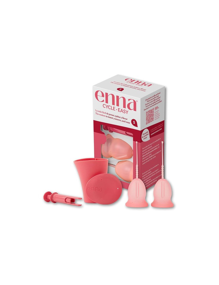 ENNA COPA MENSTRUAL CYCLE EASY CUP 2 UNIDADES TALLA S (CON APLICADOR)