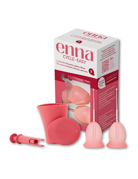 ENNA COPA MENSTRUAL CYCLE EASY CUP 2 UNIDADES TALLA S (CON APLICADOR)