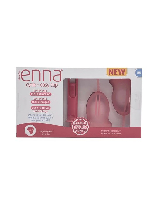 COPA MENSTRUAL ENNA CYCLE EASY CUP 2 UNIDADES TALLA M (CON APLICADOR)