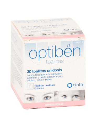 OPTIBEN TOALLITA CON LOCION LIMPIADORA HIGIENE 30 TOALLITAS