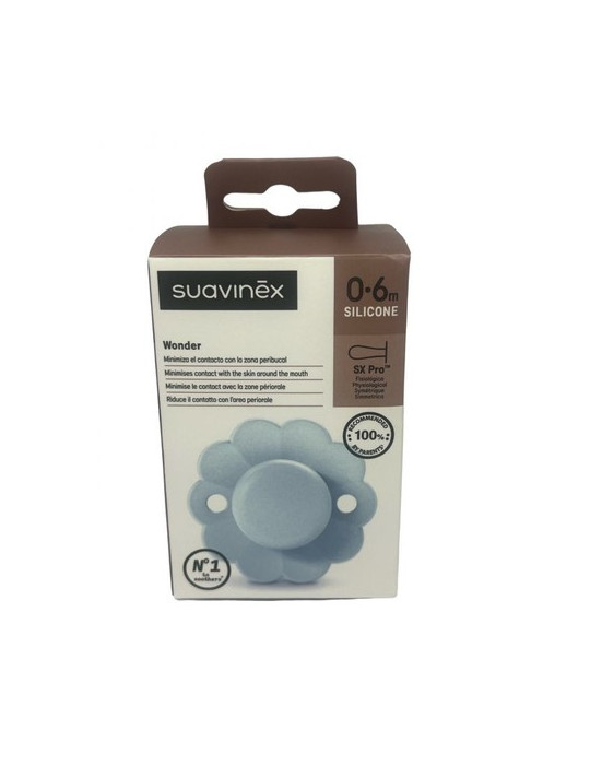 SUAVINEX CHUPETE WONDER SILICONA FISIOLOGICO  SX PRO SOFT 0 - 6 MESES 1 UNIDAD