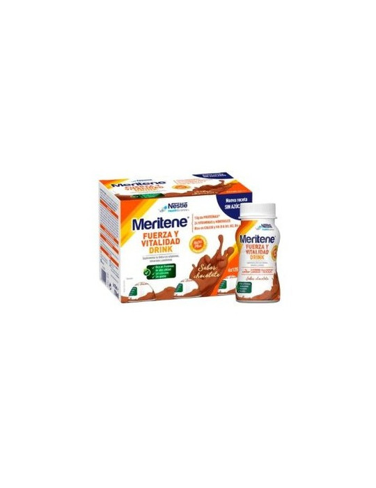 MERITENE FUERZA Y VITALIDAD DRINK 6 BOTELLAS 180 ML SABOR CHOCOLATE
