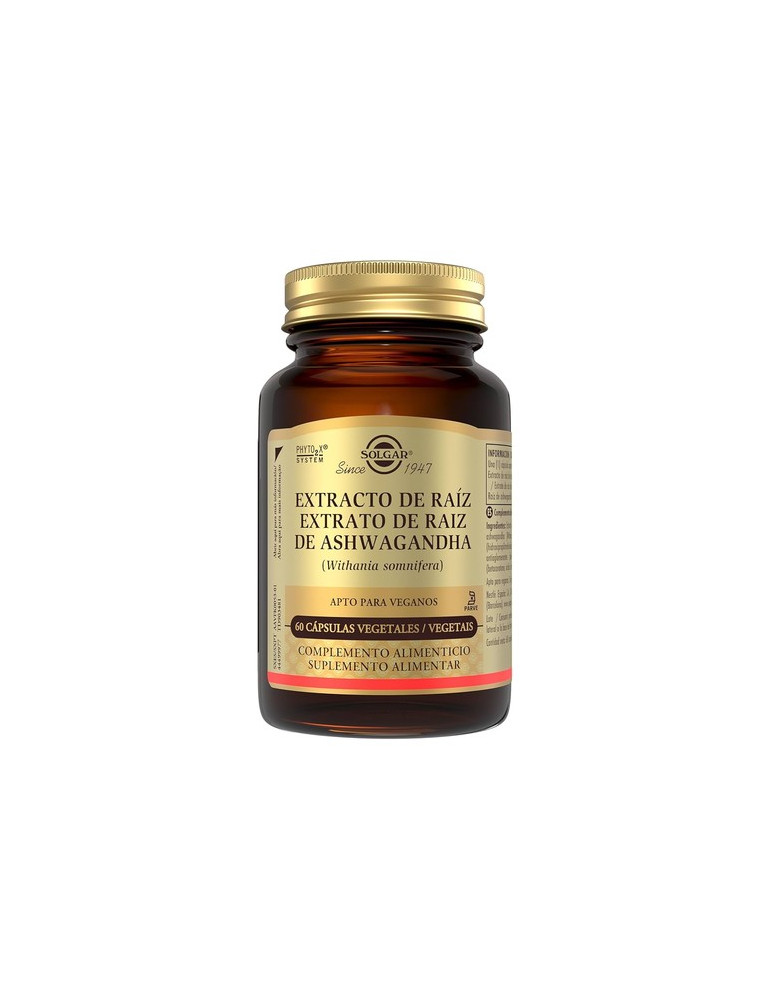 SOLGAR EXTRACTO DE RAIZ DE ASHWAGANDHA 60 CAPSULAS VEGETALES