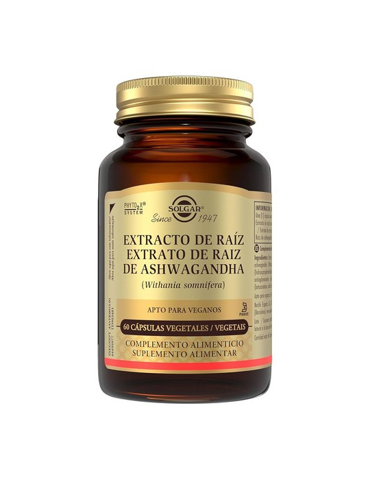 SOLGAR EXTRACTO DE RAIZ DE ASHWAGANDHA 60 CAPSULAS VEGETALES