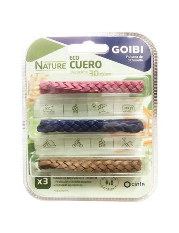 GOIBI PULSERA CITRON ECO CUERO TRENZ X3UD