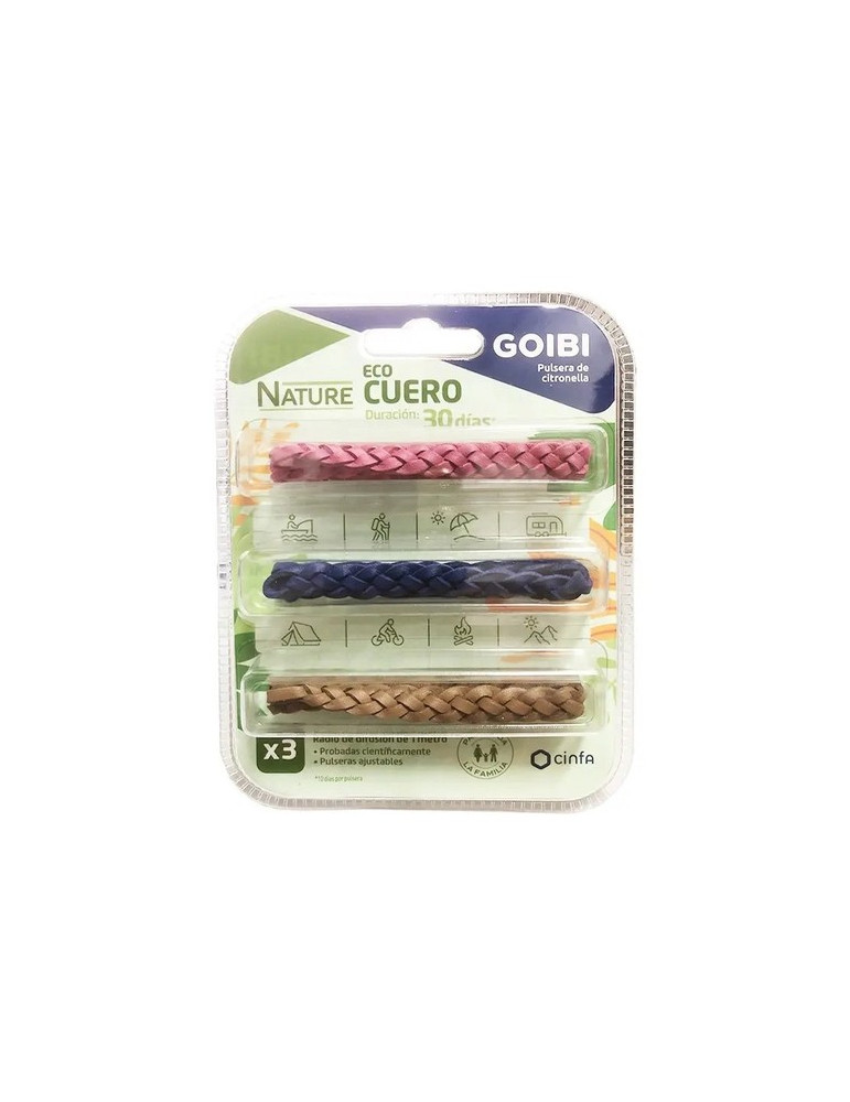 GOIBI PULSERA CITRON ECO CUERO TRENZ X3UD