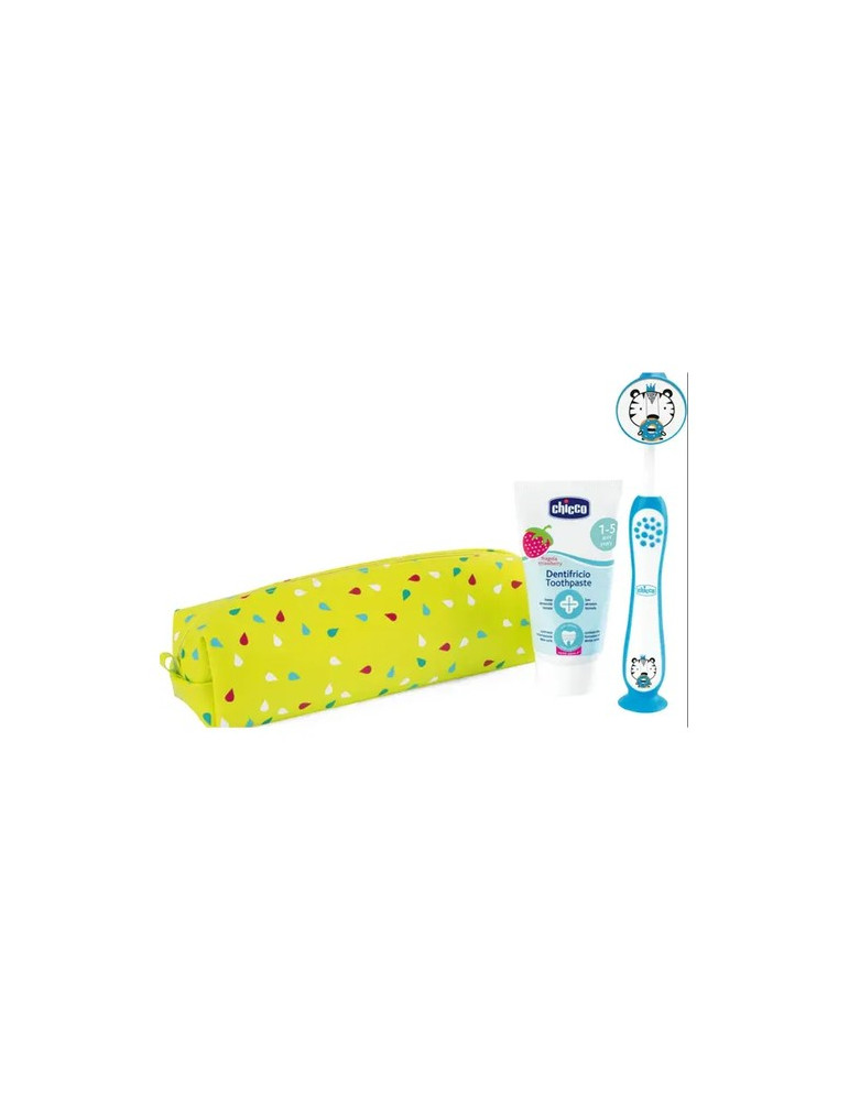 CHICCO SET DENTAL HIGIENE INFANTIL 3 - 6 AÑOS COLOR AZUL