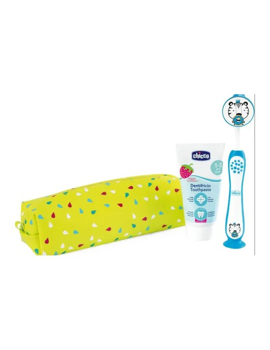 CHICCO SET DENTAL HIGIENE INFANTIL 3 - 6 AÑOS COLOR AZUL