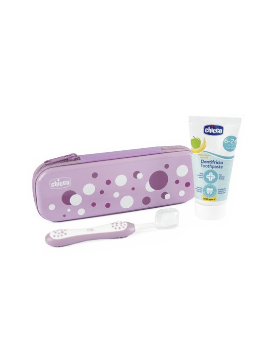 CHICCO SET DENTAL HIGIENE INFANTIL 3 - 6 AÑOS COLOR ROSA