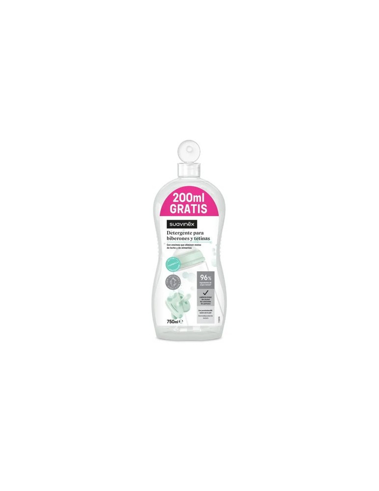 SUAVINEX DETERGENTE TETINAS Y BIBERONES 1 BOTELLA 550 ML + 200 ML FREE