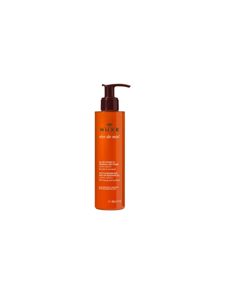 NUXE REVE DE MIEL GEL NETTOYANT ET DEMAQUILLANT VISAGE PIELES SECAS Y SENSIBLES