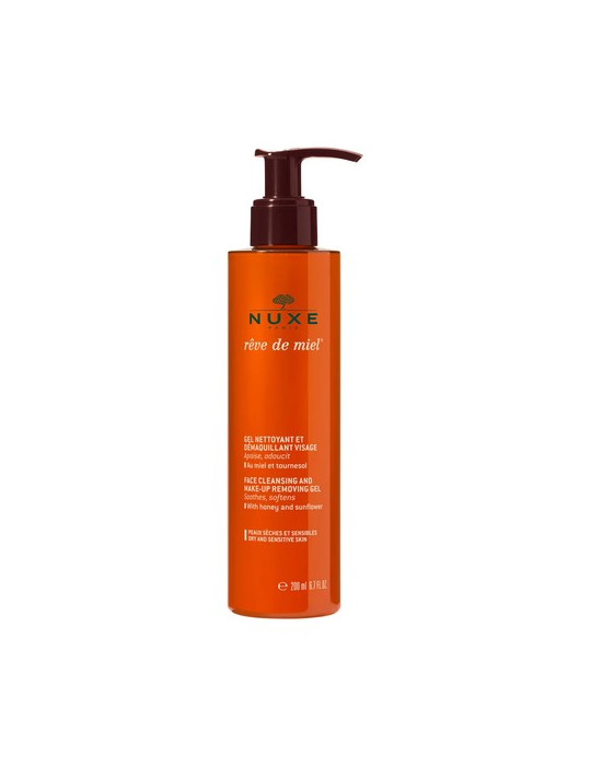 NUXE REVE DE MIEL GEL NETTOYANT ET DEMAQUILLANT VISAGE PIELES SECAS Y SENSIBLES