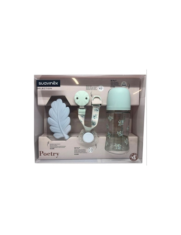 MORDEDOR SILICONA SUAVINEX SELECTION POETRY 0 - 6 MESES 1 UNIDAD SET REGALO