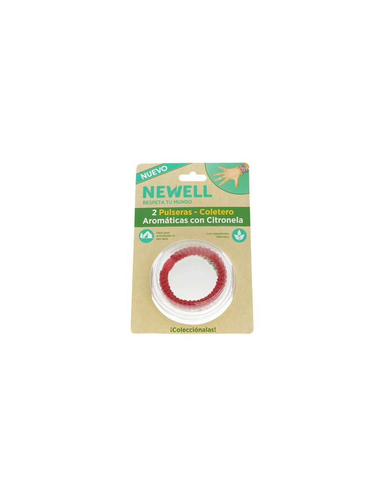 NEWELL PULSERA-COLETERO CON CITRONELA 2 UNIDADES