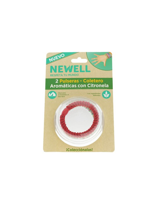 NEWELL PULSERA-COLETERO CON CITRONELA 2 UNIDADES