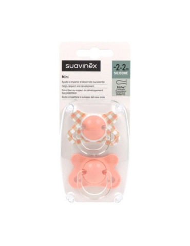 CHUPETE SILICONA FISIOLOGICO SUAVINEX FUSION 0 - 2 MESES 2 UNIDADES