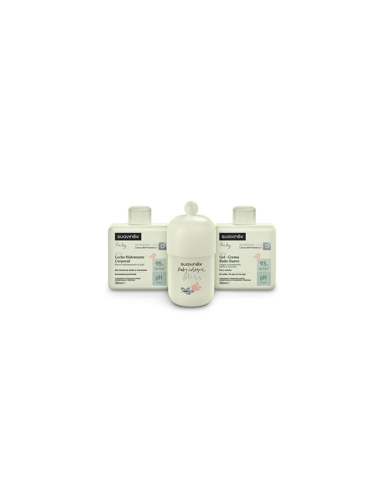 SUAVINEX BABY COLOGNE BLISS SET, LECHE HIDRATANTE, GEL CREMA BAÑO
