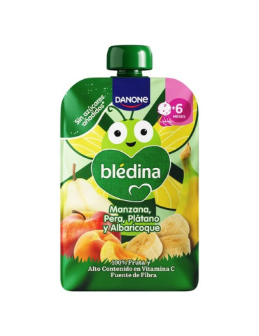 BLEDINA POUCH MANZANA PERA PLATANO Y ALBARICOQUE 1 POUCH 100 G