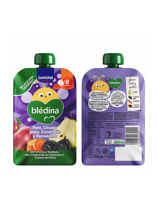 BLEDINA POUCH PERA CIRUELA ZANAHORIA Y REMOLACHA 1 POUCH 100 G