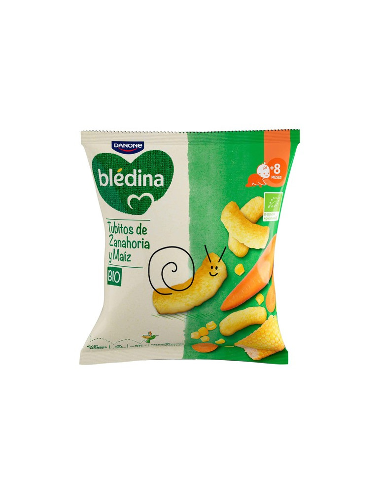 BLEDINA BIO SNACK TUBITOS DE ZANAHORIA Y MAIZ 1 ENVASE 20 G