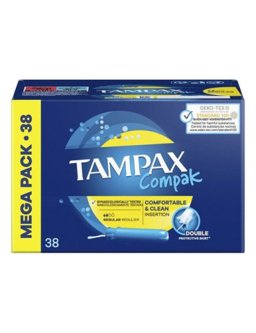 TAMPAX COMPAK TAMPON 38 UNIDADES REGULAR