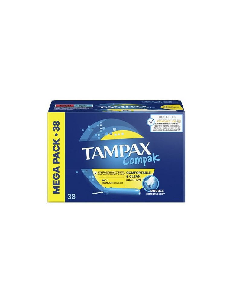 TAMPAX COMPAK TAMPON 38 UNIDADES REGULAR