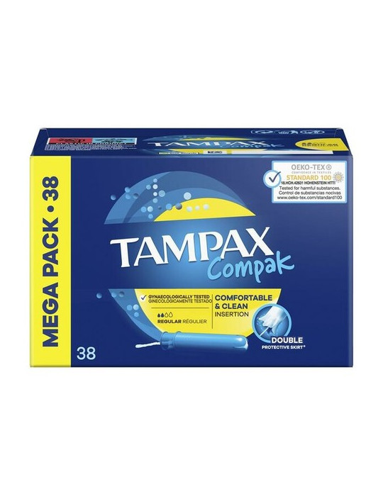 TAMPAX COMPAK TAMPON 38 UNIDADES REGULAR