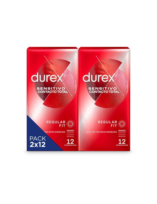 DUREX PRESERVATIVOS SENSITIVO CONTACT TOTAL 12 U