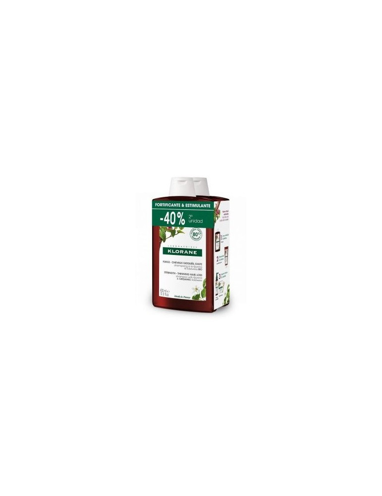 KLORANE DUPLO CHAMPU QUININA 400ML X 2