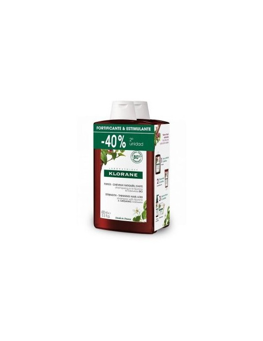 KLORANE DUPLO CHAMPU QUININA 400ML X 2