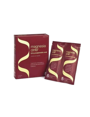 MAGNESIA CINFA 2,4 G 14 SOBRES SUSPENSION ORAL 12 ML