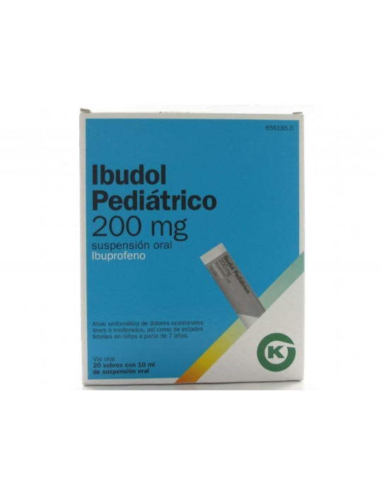 IBUDOL PEDIATRICO 200 MG 20 SOBRES SUSPENSION ORAL 10 ML