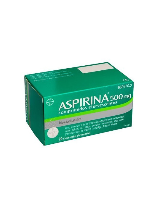 ASPIRINA 500 MG 20 COMPRIMIDOS EFERVESCENTES
