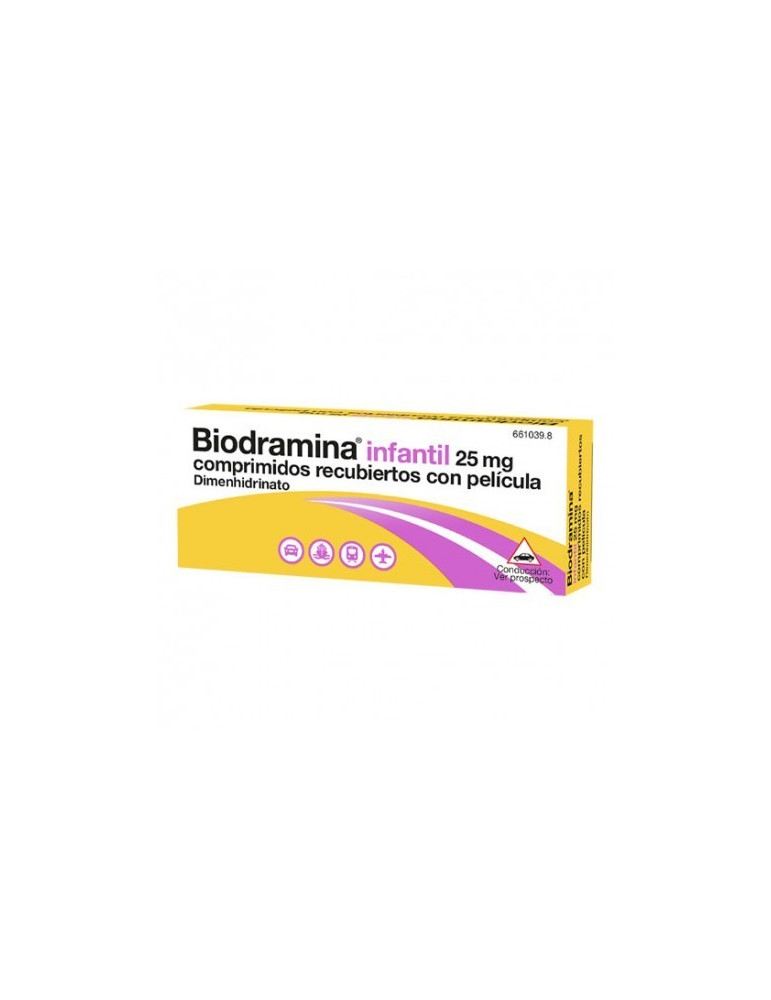 BIODRAMINA INFANTIL 25 MG 12 COMPRIMIDOS RECUBIERTOS